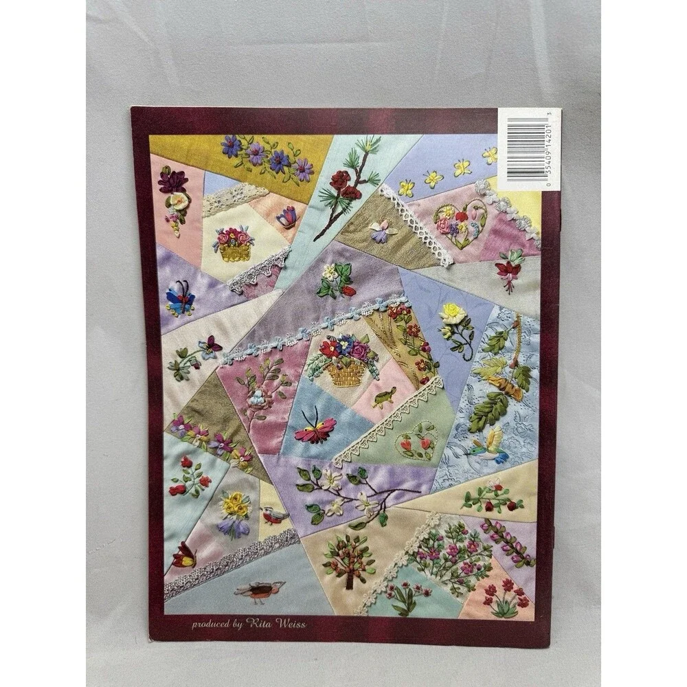 Ribbon Embroidery Crazy Quilts American School of Needlework Book Patterns 4201